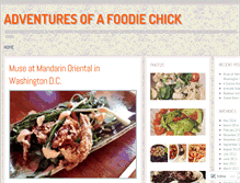 Tablet Screenshot of adventuresofafoodiechick.com